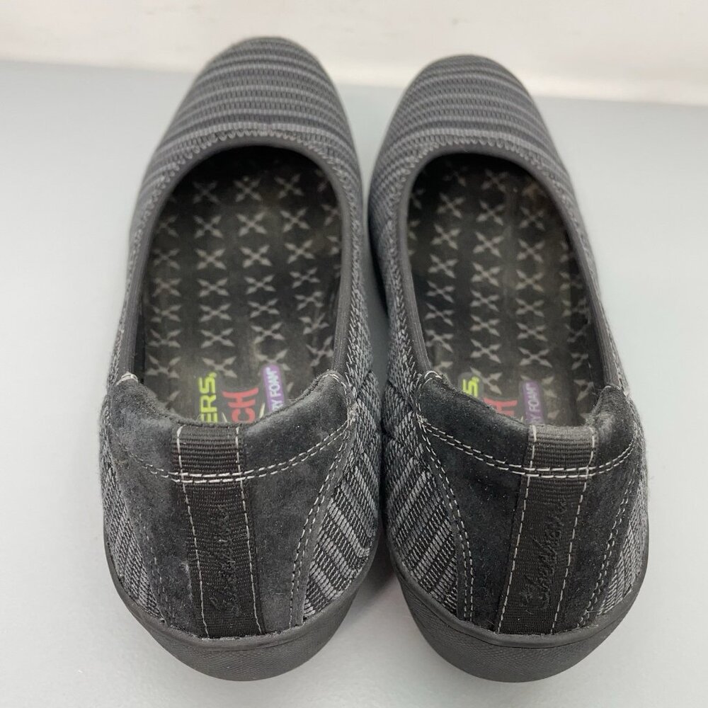 Skechers Kiss Secret Wedge Pumps Shoes Stretch Fit Comfort Slip On Black Women 9 - Picture 8 of 13